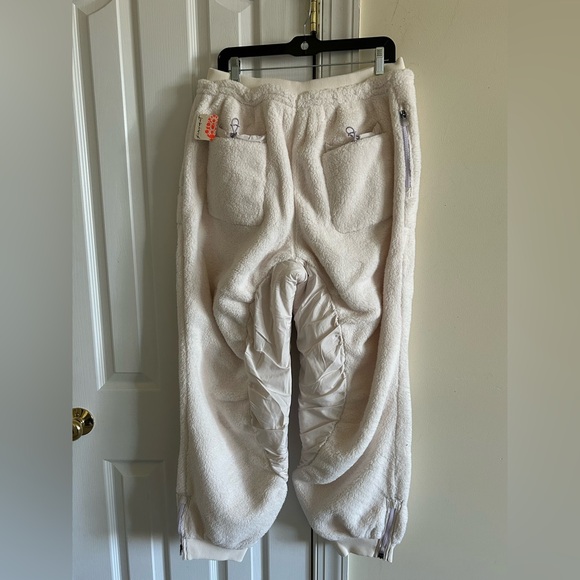 Free People NWT Sundown Fleece Joggers Wide Leg Pants FP Movement Ivory size XL - Picture 3 of 13